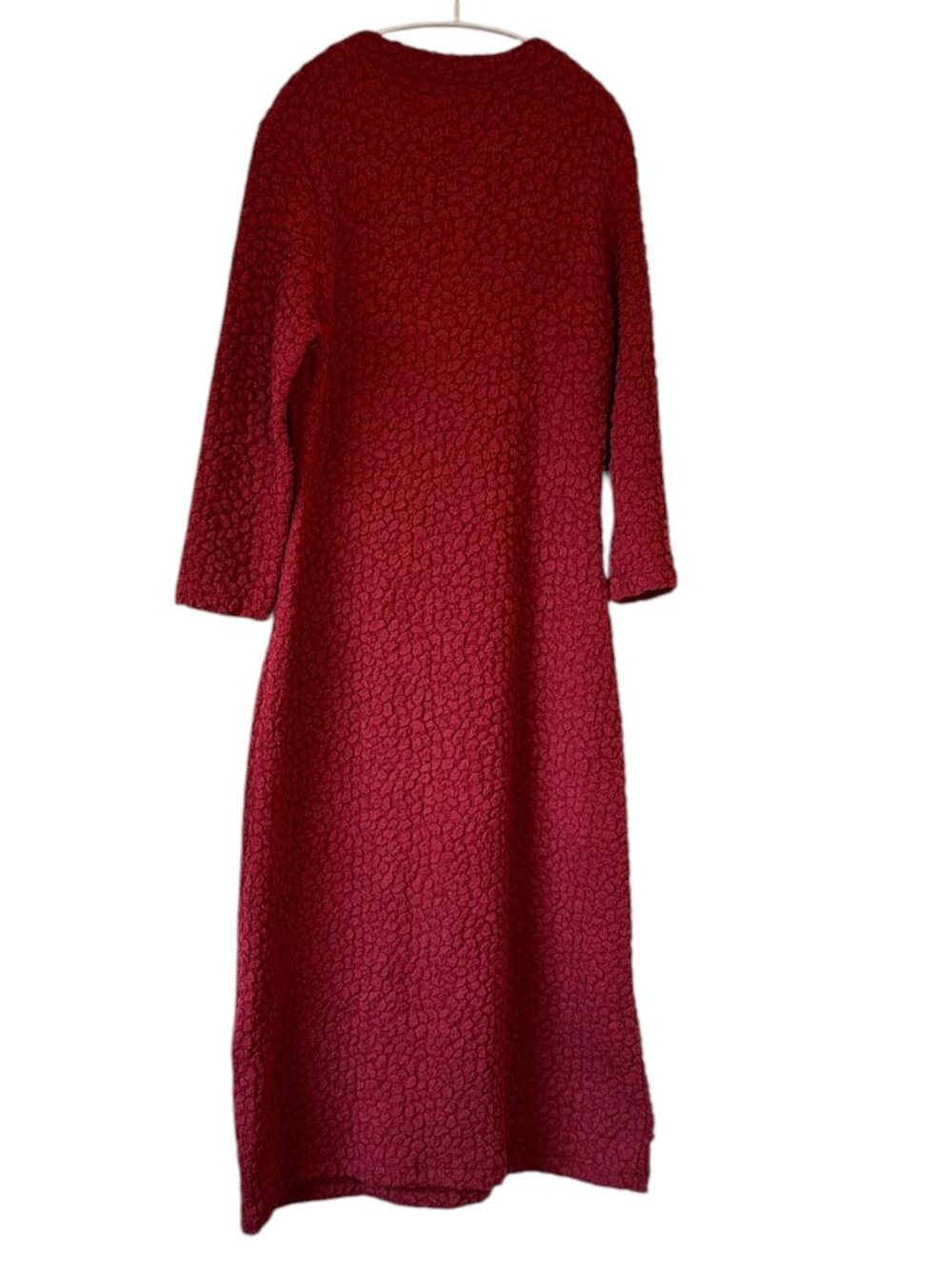 Tuckernuck Hyacinth House Madison Maxi Dress Maroon Textured Crew Neck Medium - Picture 6 of 9